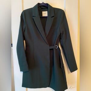 Abercrombie Side Belt Blazer Mini Dress - Forest Green